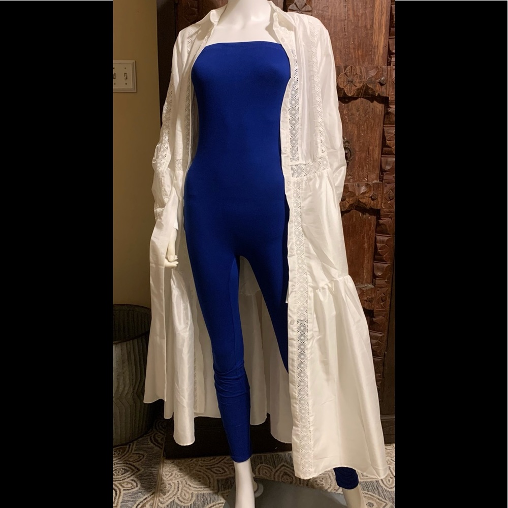 Blue jumpsuit
